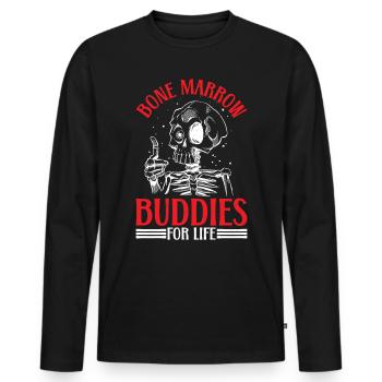 Copains à moelle osseuse pour la vie 20 - T-shirt manches longues Premium bio Homme - noir - Devant - Nico (187cm)