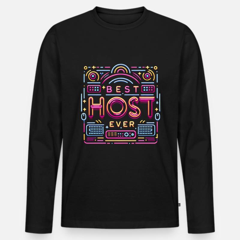 Best Host Ever 21 - Männer Premium Bio Langarmshirt - Schwarz