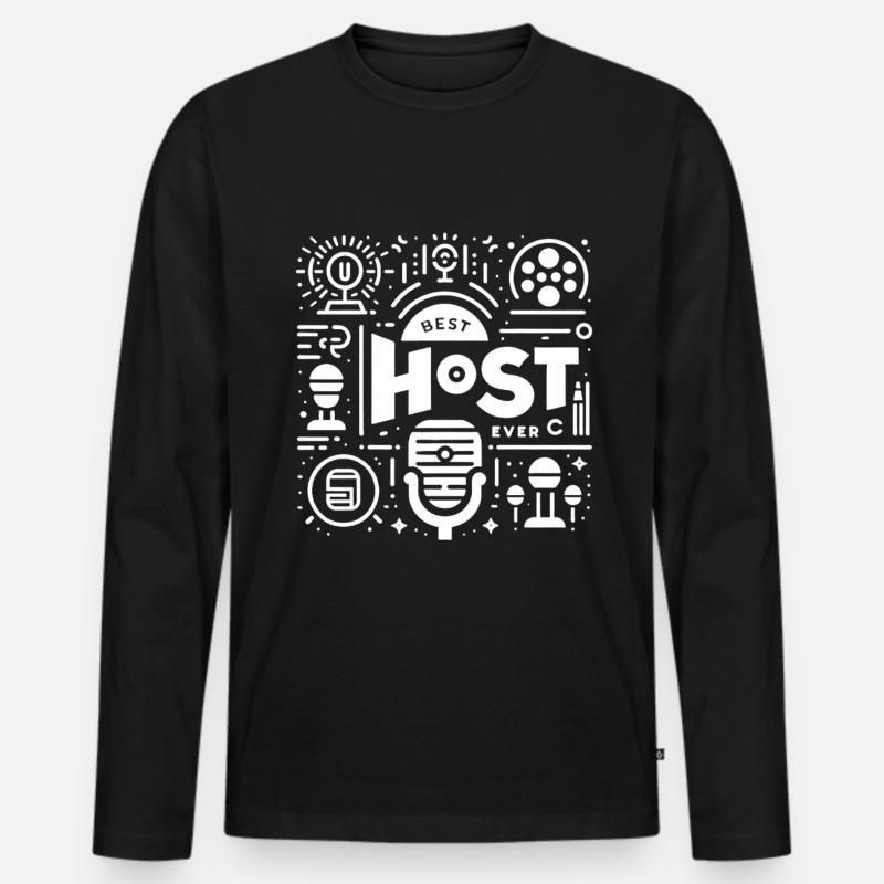 Best Host Ever 22 - Männer Premium Bio Langarmshirt - Schwarz
