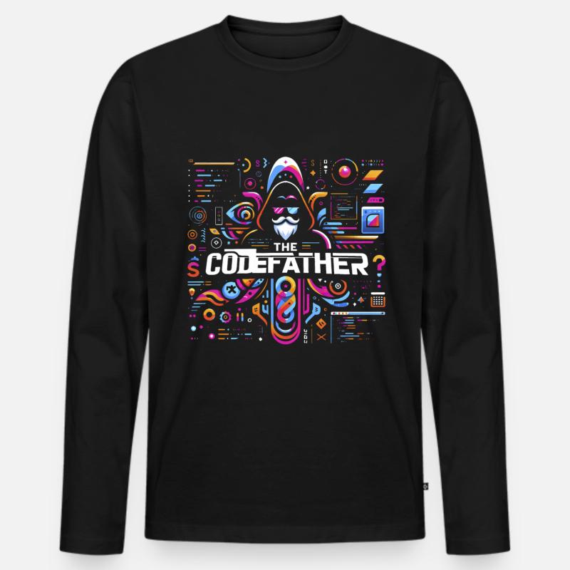 The Codefather 6 - Männer Premium Bio Langarmshirt - Schwarz