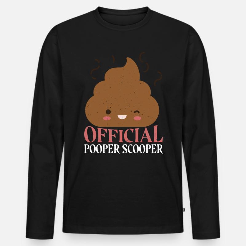 Official Pooper Scooper 61 - Männer Premium Bio Langarmshirt - Schwarz