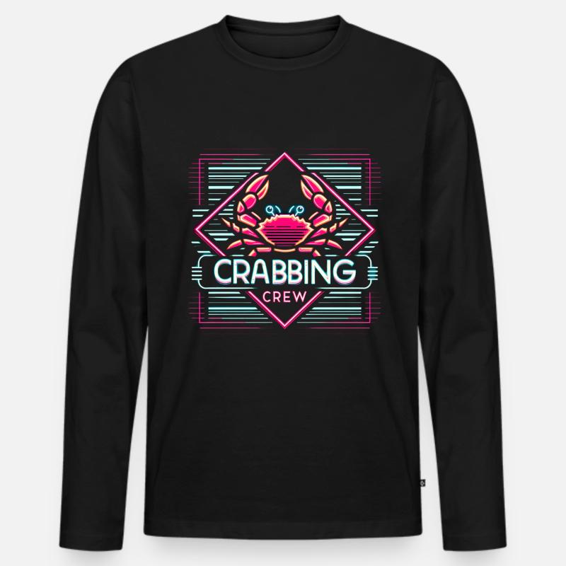 Crabbing Crew 11 - Männer Premium Bio Langarmshirt - Schwarz