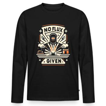 Pas de flux donné 16 - T-shirt manches longues Premium bio Homme - noir - Devant - Nico (187cm)