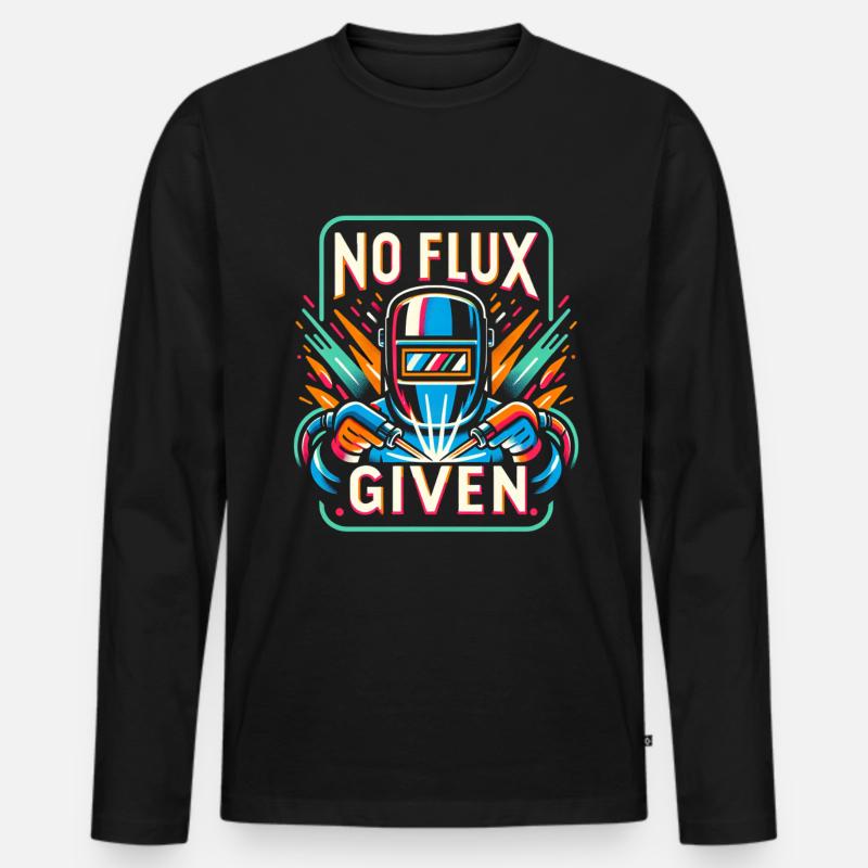 No Flux Given 12 - Männer Premium Bio Langarmshirt - Schwarz