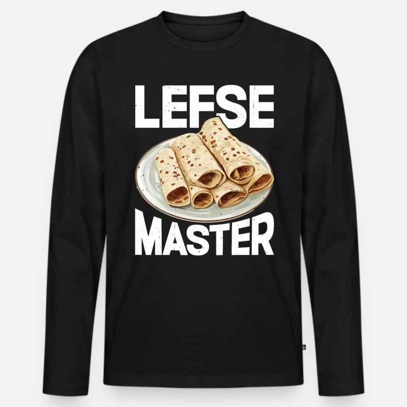 Lefse Master 31 - Männer Premium Bio Langarmshirt - Schwarz