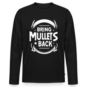 Ramenez des mulets 10 - T-shirt manches longues Premium bio Homme - noir - Devant - Nico (187cm)