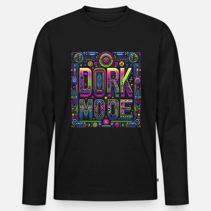 Dork Mode 10 - Männer Premium Bio Langarmshirt - Schwarz