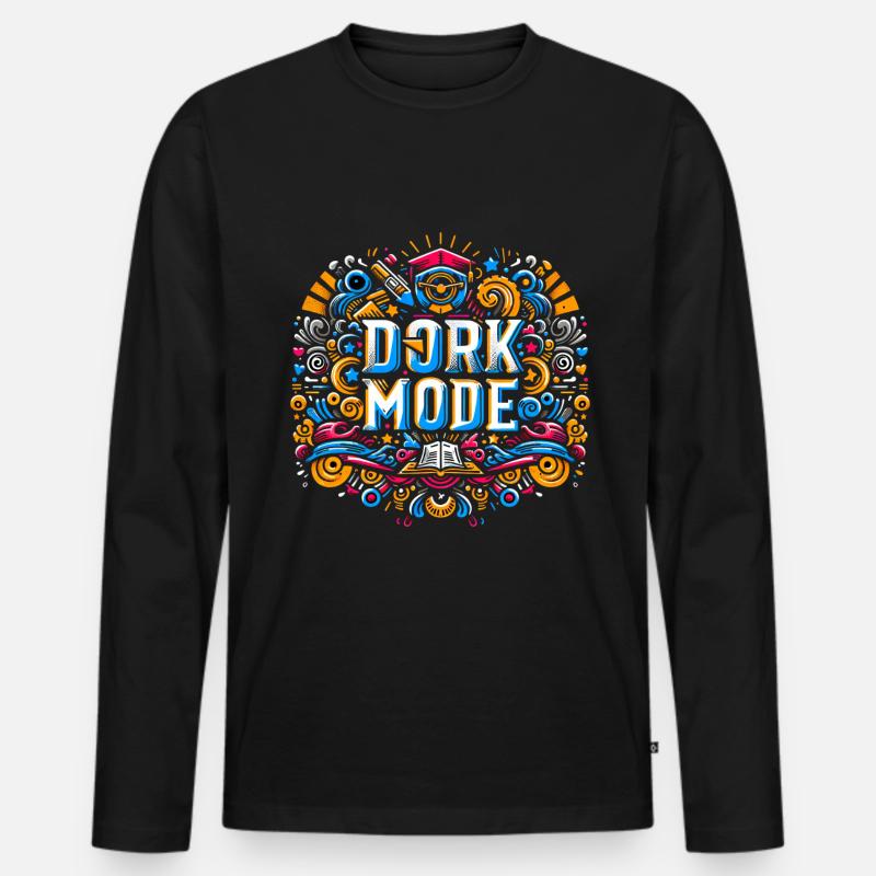 Dork Mode 8 - Männer Premium Bio Langarmshirt - Schwarz