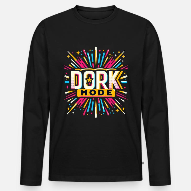 Dork Mode 9 - Männer Premium Bio Langarmshirt - Schwarz