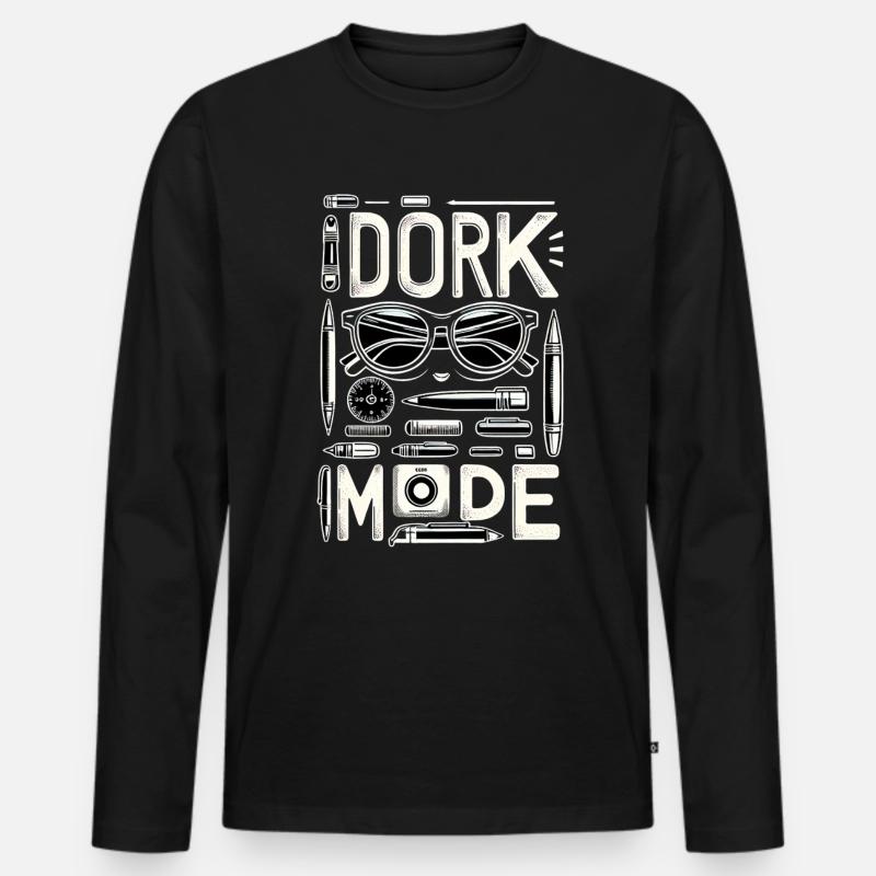 Dork Mode 6 - Männer Premium Bio Langarmshirt - Schwarz
