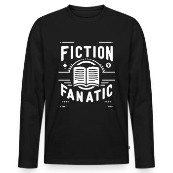 Fiction Fanatic 2 - Men's Premium Organic Long Sleeve Shirt - black - Front - Nico (187cm)