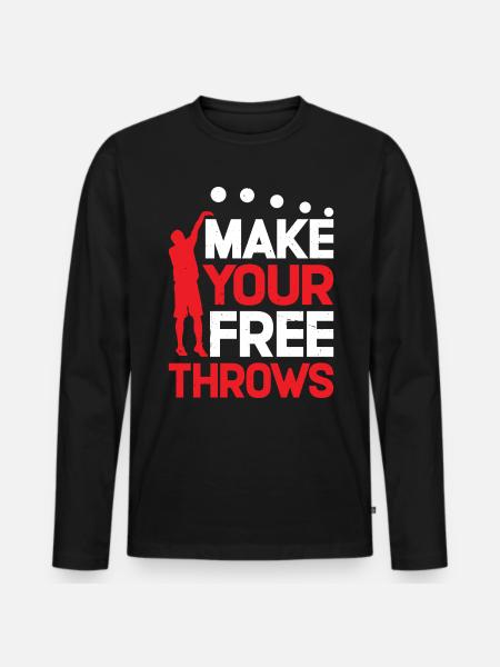 Make Your Free Throws 7 - Men's Premium Organic Long Sleeve Shirt - black
