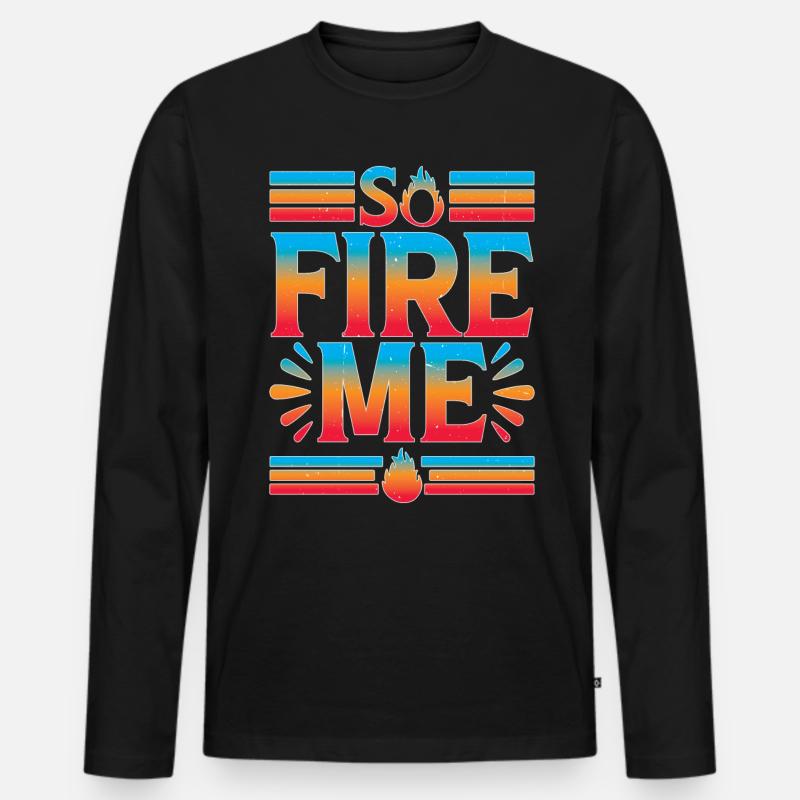 So Fire Me 16 - Männer Premium Bio Langarmshirt - Schwarz