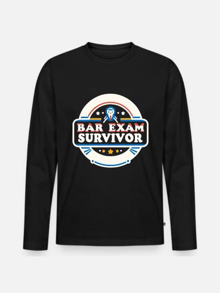 Bar Exam Survivor 9 - Men's Premium Organic Long Sleeve Shirt - black