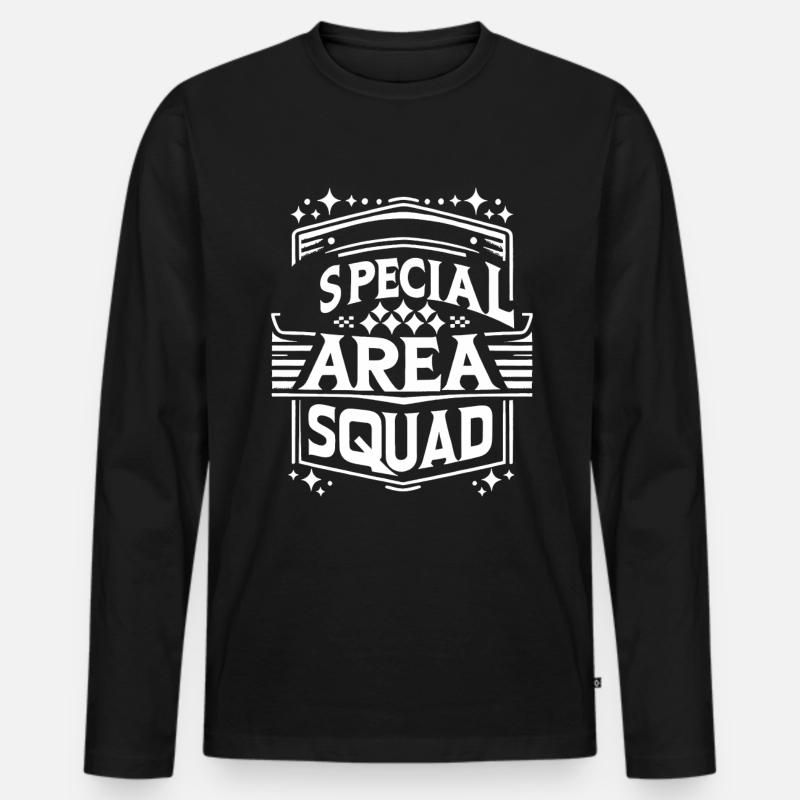 Special Area Squad 9 - Männer Premium Bio Langarmshirt - Schwarz
