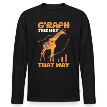 G'Raph This Way That Way 2 - Männer Premium Bio Langarmshirt - Schwarz - Vorne - Nico (187cm)