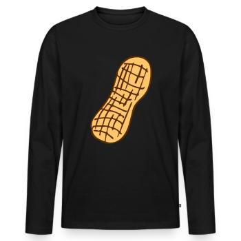 Peanut Peanut Shell - Men's Premium Organic Long Sleeve Shirt - black - Front - Nico (187cm)