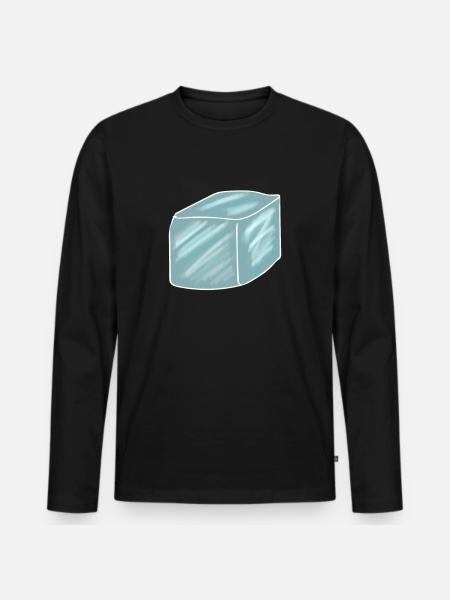 cubes de glace - T-shirt manches longues Premium bio Homme - noir