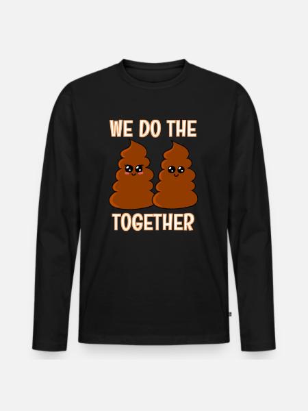 Shit - Funny - Men's Premium Organic Long Sleeve Shirt - black