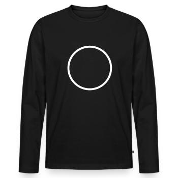 Kreis - Männer Premium Bio Langarmshirt - Schwarz - Vorne - Nico (187cm)