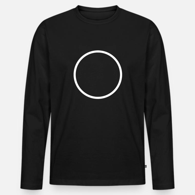 Kreis - Männer Premium Bio Langarmshirt - Schwarz