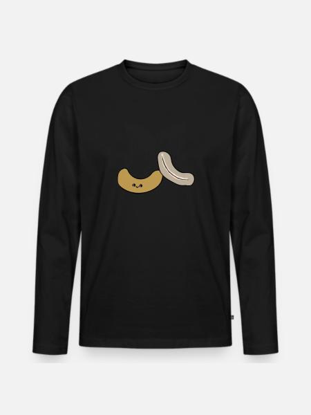 cashews - Men's Premium Organic Long Sleeve Shirt - black