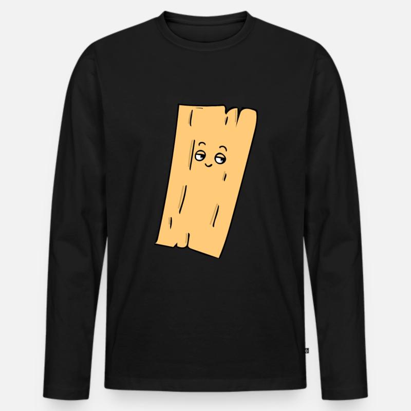 Brett - Männer Premium Bio Langarmshirt - Schwarz