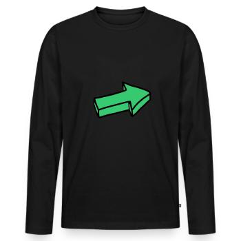 Arrow - Men's Premium Organic Long Sleeve Shirt - black - Front - Nico (187cm)