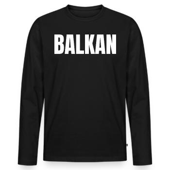Balkan Hrvatska Apc Balkan Jebiga Hrvatska Croates - T-shirt manches longues Premium bio Homme - noir - Devant - Nico (187cm)