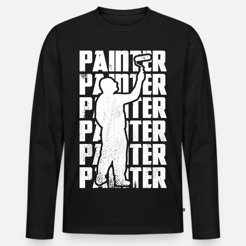 Malermeister - Männer Premium Bio Langarmshirt - Schwarz