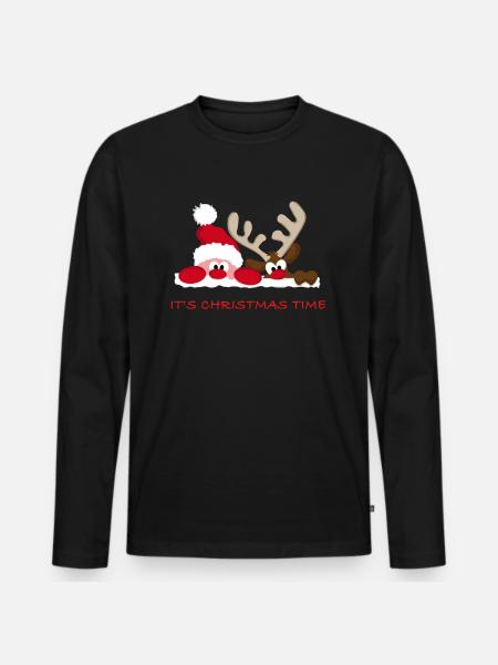 It's Christmas Time - Merry Christmas - Men's Premium Organic Long Sleeve Shirt - black