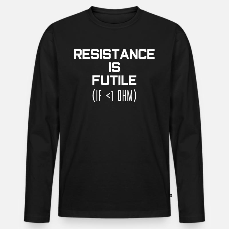 Electronics Resistance Electronics Technician - Men's Premium Organic Long Sleeve Shirt - black