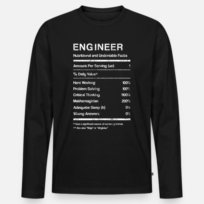 Fakten Ingenieure - Männer Premium Bio Langarmshirt - Schwarz
