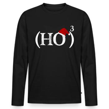 Christmas Math Funny - Men's Premium Organic Long Sleeve Shirt - black - Front - Nico (187cm)