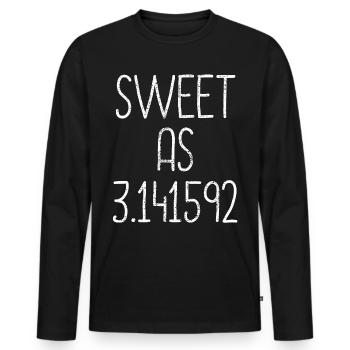PI - Männer Premium Bio Langarmshirt - Schwarz - Vorne - Nico (187cm)
