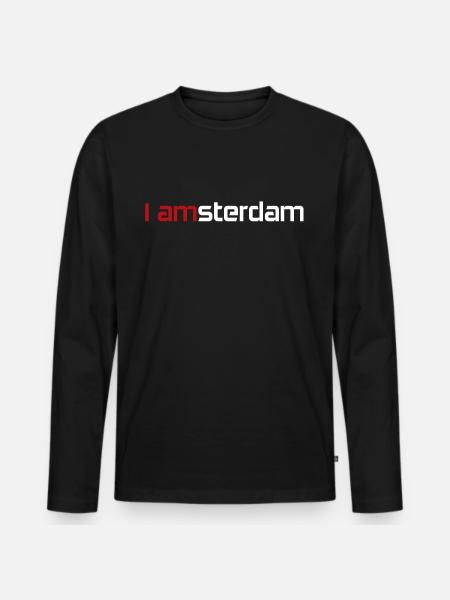 AMSTERDAM HOLLAND - Men's Premium Organic Long Sleeve Shirt - black