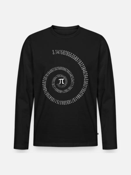 PI math teacher student - Men's Premium Organic Long Sleeve Shirt - black