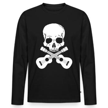 Ukulele Ukulele - Männer Premium Bio Langarmshirt - Schwarz - Vorne - Nico (187cm)