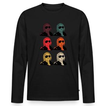 Retour Compositeur de musique classique - T-shirt manches longues Premium bio Homme - noir - Devant - Nico (187cm)