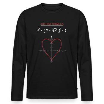 Mathe - Männer Premium Bio Langarmshirt - Schwarz - Vorne - Nico (187cm)