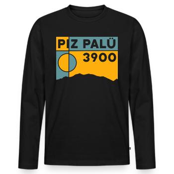 Piz Palü Bergtour Hochtour Tour Andenken Souvenir - Männer Premium Bio Langarmshirt - Schwarz - Vorne - Nico (187cm)