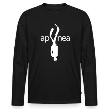 Apnoe Tauchen - Männer Premium Bio Langarmshirt - Schwarz - Vorne - Nico (187cm)