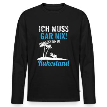 Retraite 2019 retraite 63 60 collègues adieu - T-shirt manches longues Premium bio Homme - noir - Devant - Nico (187cm)