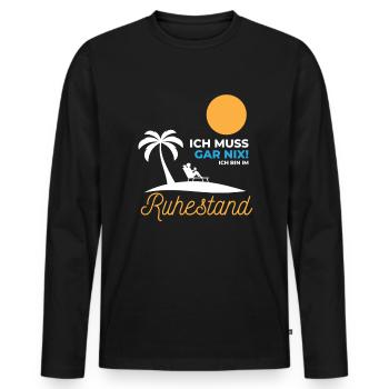 Retraite 2019 retraite 63 60 collègues adieu - T-shirt manches longues Premium bio Homme - noir - Devant - Nico (187cm)