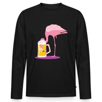 Flamingo costume costume carnival carnival - Men's Premium Organic Long Sleeve Shirt - black - Front - Nico (187cm)