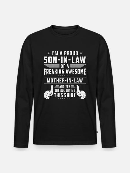 Beste svigersønn sønn svigermor gave - Premium økologisk langærmet T-shirt til mænd - sort