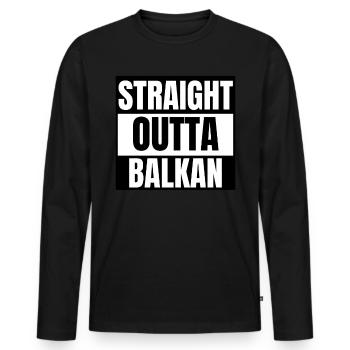 Balkan Hrvatska Apc Balkan Jebiga Hrvatska Croates - T-shirt manches longues Premium bio Homme - noir - Devant - Nico (187cm)