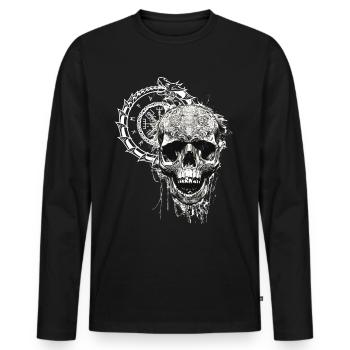Vikings Rune nordique Vikings Valhalla Vikings - T-shirt manches longues Premium bio Homme - noir - Devant - Nico (187cm)
