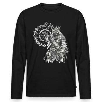 Vikings Rune nordique Vikings Valhalla Vikings - T-shirt manches longues Premium bio Homme - noir - Devant - Nico (187cm)