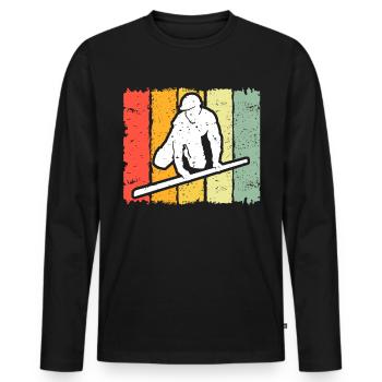 Estrichleger Beruf Bodenleger Bauarbeiter Estrich - Männer Premium Bio Langarmshirt - Schwarz - Vorne - Nico (187cm)